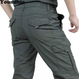 Men Army Military Lightweight Tactical Multi Pocket Cargo Pants Outdoor Casual Breathable Waterproof Quick Dry Male Pants Y0811