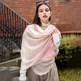 pure pashmina scarves Canada - Scarves Real Pure 100% Cashmere Scarf Women Winter Autumn Thick Comfortable Shawl For Ladies Stoles Thin Pashmina