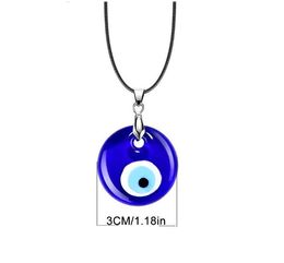 8mm 10mm Lucky Fatima Blue Evil Eye Charms pärlsträngar armband pärlor turkiska pulseras halsband 3cm för kvinnor gåva 426