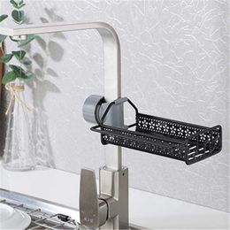 Bathroom Shelves Kitchen Organizer Rack Detachable Lifting Sink Drainer Basket Faucet Shower Shelf Storage Holder Accessories 210724