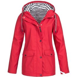 Women's Rain Jacket Wind Hood for 210922