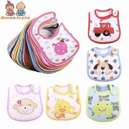 30Pc/Lot Girls Cute Cartoon Toddler Baby Waterproof Saliva Towels Choosed Cotton Bibs Gifts 0-3 YEARS 211117