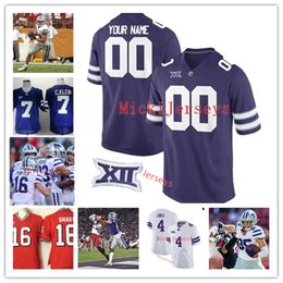 NCAA Custom Kansas State Wildcats Stitched Football Jersey George Maddox Veryl Switzer Clarence Scott Gary Spani Sean Snyder Jaime Mendez Thomas Randolph Chad May