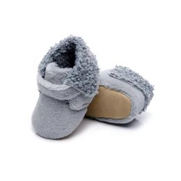 First Walkers Infant Baby Boys Girls Soft Plush Snow Boots Warm Cotton Shoes Born Lamb Slippers Home 0-12 Months