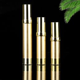 15ml 20ml 30ml Gold Silver Airless Bottle Lotion Pump Mini Sample and Test Bottles Vacuum Container Cosmetic Packaging