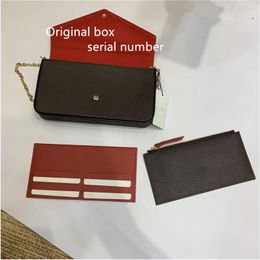 Women Messenger Favourite Bag Pochette Accessories Pcs/set Crossbody Handbags 3 Bags Leather Lady Purse With Multi 61276 Box Orange Shou Qhqg