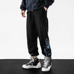 Fashion Streetwear Casual Pants Men High Quality Loose Fit Printed Designer Wide Leg Trousers Hip Hop Joggers Sweatpants Hombre