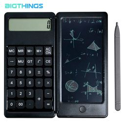 Foldable Calculator With Graphics Tablet Drawing Pad Smart LCD Portable Button Battery with Stylus Pen Pencil