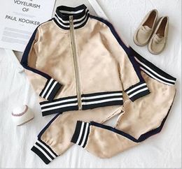 Kids Fashion DesignerTracksuits Hot Sale Letter Printed Jackets + Pants Two Pieces Set Boys Girls Casual Sport Style Clothing Suit Child Clo
