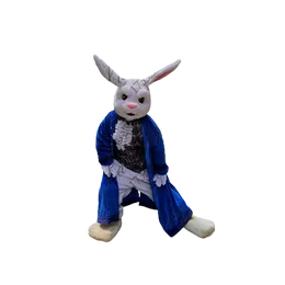 Mascot CostumesCustom Mascot Blue Rabbit Fursuit Suit Mascot Costumes Easter Advertisement Walking DOII Animal Clothing