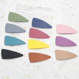 Girls hair clips Frosted textured cream triangles hairpin children hair accessories 134 Y2