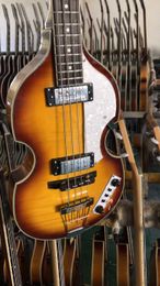 Promotion! McCartney Hofner H500/1-CT Contemporary Violin Bass Vintage Sunburst Electric Guitar Flame Maple Top & Back 2 511B Staple Pickups
