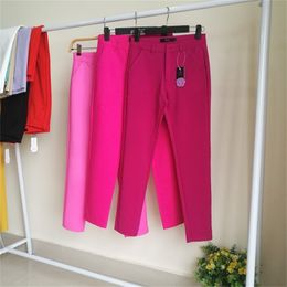 Autumn fashion 15 Candy Colors Pencil Pants Women Plus Size 4XL Mom's casual trousers Elegant Basic Stretch Leggings 210925