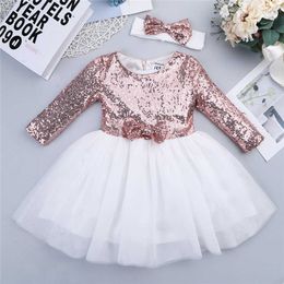 Toddler Girls Flower Sequins Princess Dress Summer Birthday Party Tutu Tulle Formal Dresses Children Kids Bridesmaid Clothes Q0716