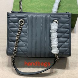 Luxury designer Chain handbag women shoulder bags top leather material rhombus decoration casual style design bag size 26.5cm