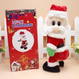 Christmas Decorations Dolls Gift Musical Dancing Electric Santa Claus Toy Twerking Singing Children Gifts Party