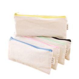 Homesickness Pencil Case Canvas Different color Zipper Pen Bag Blank Diy Hand Drawing Penbag Art Students 1 7zx Y2