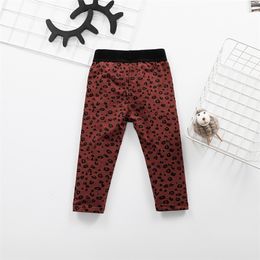 Girls Jeans for Kids Spring Autumn Trousers Leopard Children Fashion Denim Pants Baby Stright 2-7T 210629