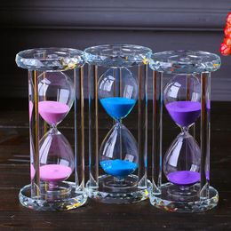 Timers Crystal Hourglass Timer Children 15/30 Minutes Anti-fall Creative Home Decoration Small Birthday Gift Girl