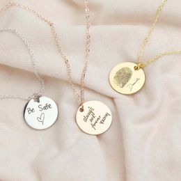 Designer Necklace Luxury Jewellery Fingerprint Actual Handwriting Custom Personalised Name Wedding Gift