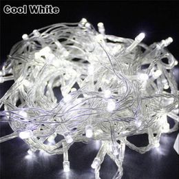 10M 100leds Lead LED Strings Night Light with US/EU Plug AC220/110V 9 Colours Festoon Lamps Waterproof Outdoor Lights Garland Party Holiday