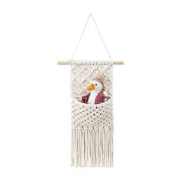 Storage Bags Bohemian Handwoven Cotton Rope Hanging Wall Decoration Weaving Ornaments Crafts Living Room Decor Home
