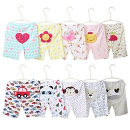 [5Pcs/lot Random Color]Cartoon Print Baby Shorts Cotton Baby Girl Shorts Summer Toddler Unisex Short Pants Newborn Panties 210315