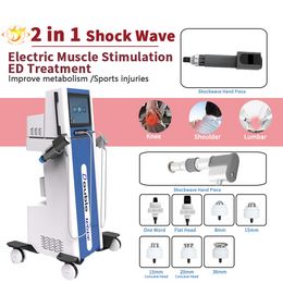 Health Gadgets 2 In 1 Physical Therapy Pneumatic Shockwave Back Pain Relieve Shock Wave Lose Weight Machine with 2 Heads