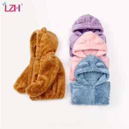 LZH 2021 Children's Clothing Girls Autumn Winter Caots For Kids Clothes Boys Jacket Hoodied Toddler Girls Costume Coats For Boys H0909