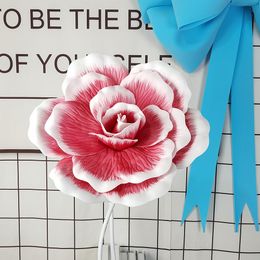 Party Supplies PE Foam Flower Simulation Rose Head For Home Decor Display Wedding Road Lead Backdrop Decoration Mall Window Layout Fake Flowers