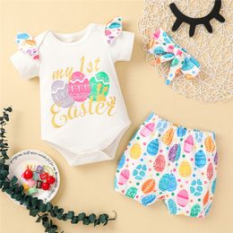 Girl ZAFILLE Baby Romper Set My First Easter Clothes Boy Baby Costumes Cartoon Banny Printed Newborn Baby Easter Ou 66