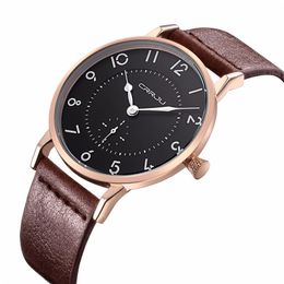 Luxus Marke Männer Uhren Ultra Dünne Echtes Leder Uhr Männliche Quarz Sport Uhr Wasserdicht Casual Armbanduhr Relogio 210615