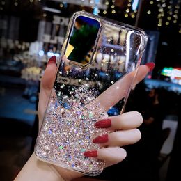 Glitter Silicone Cases For Huawei P40 P30 P20 Lite Pro Mate 10 20 30 40 Nova 7 8 Pro Transparent Soft Cover Clear Shell