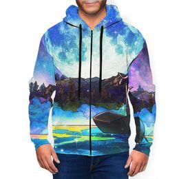 Men's Hoodies & Sweatshirts Wooden Boat Scenery 3D Print Fashion Sweatshirt Pullover Harajuku Hoodie Men/women Casual Cool Anime