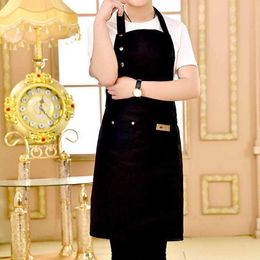 Fashion Cooking Kitchen Apron For Woman Men Chef Waiter Cafe Shop BBQ Hairdresser Aprons Custom Gift Bibs 210622