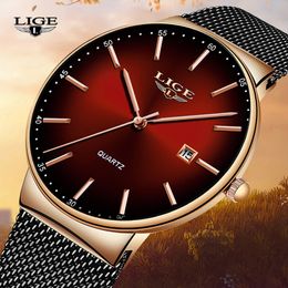 LIGE Brand Luxury Women Watches Fashion Quartz Ladies Watch Sport Relogio Feminino Clock Wristwatch for Lovers Girl Friend 210310