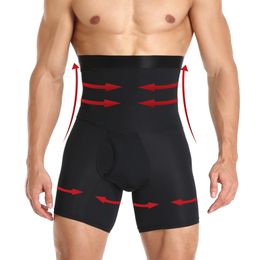 Men Shorts Body Shaper Compression High Waist Trainer Belly Tummy Control Slimming Shapewear Boxer Underwear Fajas
