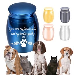 Angel Wings Cremation Urn Dla Ashes Dog Paw Print Ashes Urn Keepsake Memorial Pet Cat / Dog / Bird-You Byłeś moim ulubionym Hello i moim najtrudniejszym pożegnaniem