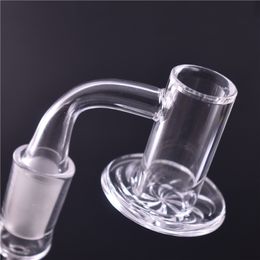 US Grade Beveled Edge Quartz Banger Nails For Glass Water Pipes Dab Rigs bong10mm 14mm 18mm male female joint Cyclone Spinning Quartz Nails