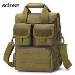 Men Military Tactical Bag Molle Messenger Shoulder Bags Waterproof Male Camouflage Single Belt Sack Handbags Outdoor XA7WA 220216
