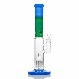 New Unique RR Premium Glass Bong Water Hookah Smoking Pipe 16inch height 5MM thickness 18.8mm female joint 8arm Tree Perc Dab Rig with bowl can put the logo