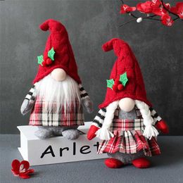 cartoon candles UK - Merry Christmas Decoration for Home Gnome Santa Doll Table Ornament Year Gifts Natal Navidad 211025