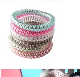 2021 Gold and silver Telephone Line Hair Accessories Telephone Cord Phone Plastic Strap Hair Band Hair Rope Ties Headbands