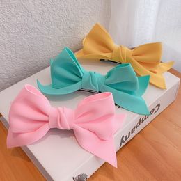 Big Bow Solid Color Hair Clips Women Girls Hairclips Hairpins Children Headwear Hair Accessories Cute 2021 Fashion Headwear