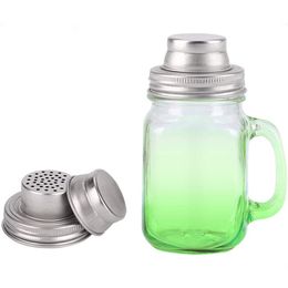 Mason Jar Shaker Lids Stainless Steel Cover for Regular Mouth Mason Canning Jars Rust Proof Cocktail Shaker Dry Rub Cocktail W0036