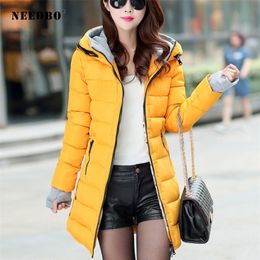 NEEDBO Long Down Jacket Women Ultra Light Down Coat Winter Oversize Winter Autumn Warm Puffer Jacket Coat Lady Down Jacket Parka 210204