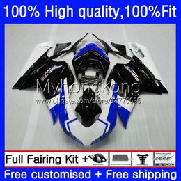 Body Injection For DUCATI 848S 1098S 1198S 848R 07-12 Cowling 14No.106 1098R 1198R 2007 2008 2009 2010 2011 2012 848 Blue black 1098 1198 S R 07 08 09 10 11 12 OEM Fairing