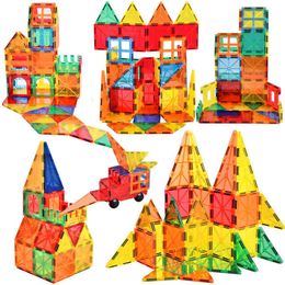 Big Size Tile Magnetic Constructor Designer Magnet Building Blocks Bricks Model With Magnetic Construction Set Toys For Children Q0723