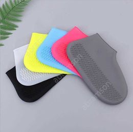 Waterproof Shoe Cover Silicone Material Unisex Shoes Protectors Rain Boots for Indoor Outdoor Rainy Days Reusable DAA129