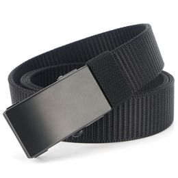 Belts 2021 Brand 125cm Nylon Casual Belt 3.5cm Men Women Alloy Automatic Buckle HJ200